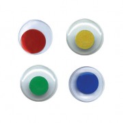 Глазки для игрушек круглые диаметр 1,2 см, цветной зрачок МИКС 1 шт.