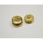 Кнопка установочная Альфа цвет Золото диаметр 10 мм, 1 шт.
