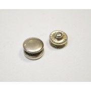 Кнопка установочная Альфа цвет Никель диаметр 10 мм, 1 шт.