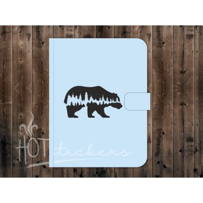 Наклейка для паспорта/ежедневника Медведь Природа