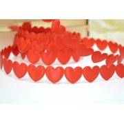 Лента декоративная Сердечки Красный ширина 1,5 см, 1 м