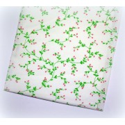 Ткань Зелёные веточки на белом, 50*75 см, 100% хлопок